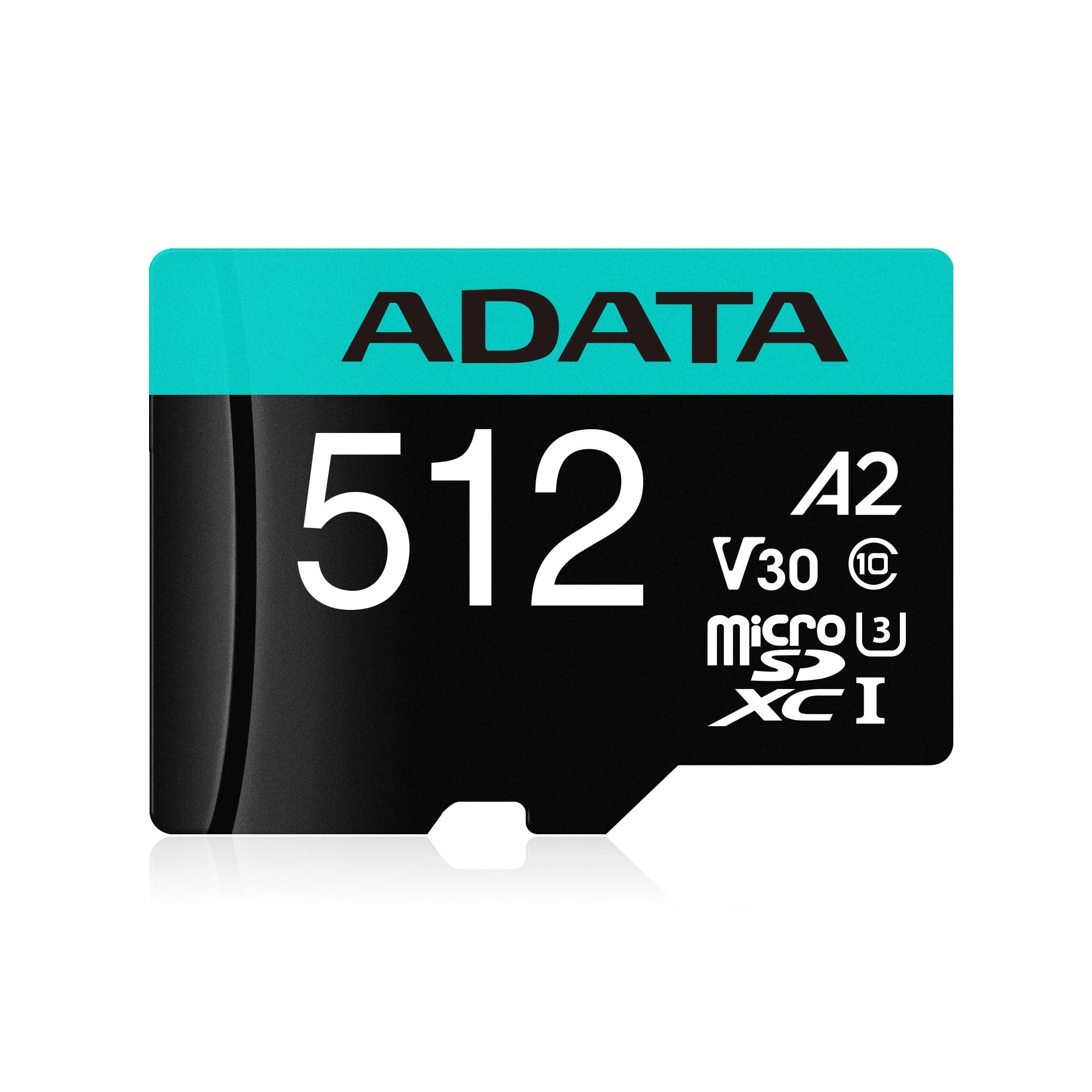 MEMORIA ADATA MICRO SDXC/SDHC 512GB UHS-I 100MB/85MB CLASE 10 V30 A2 C/ADAPTADOR AUSDX512GUI3V30SA2-RA1