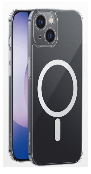 Funda protectora magnética transparente UGREEN Classy para iPhone 16 Plus (transparente)