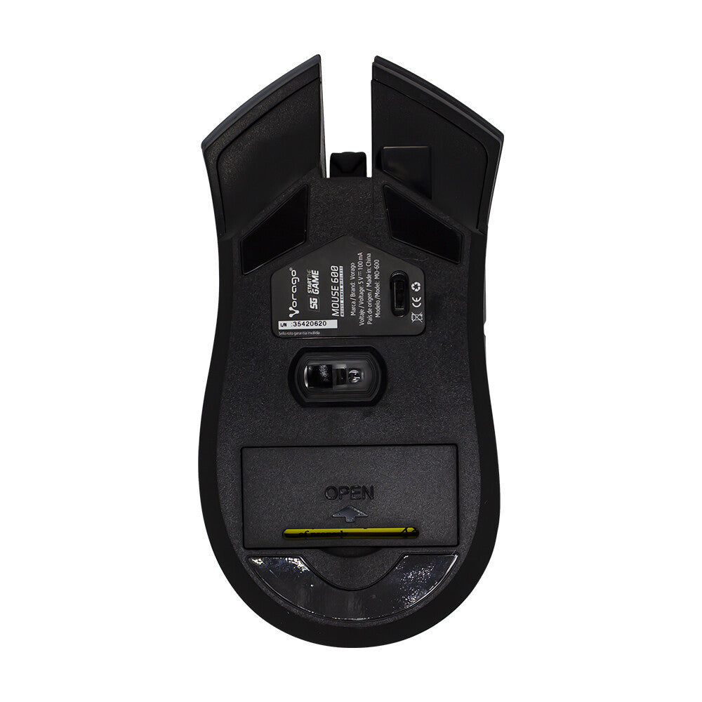 Vorago MO-600 ratón Juego Diestro RF Wireless + USB Type-A Óptico 2400 DPI