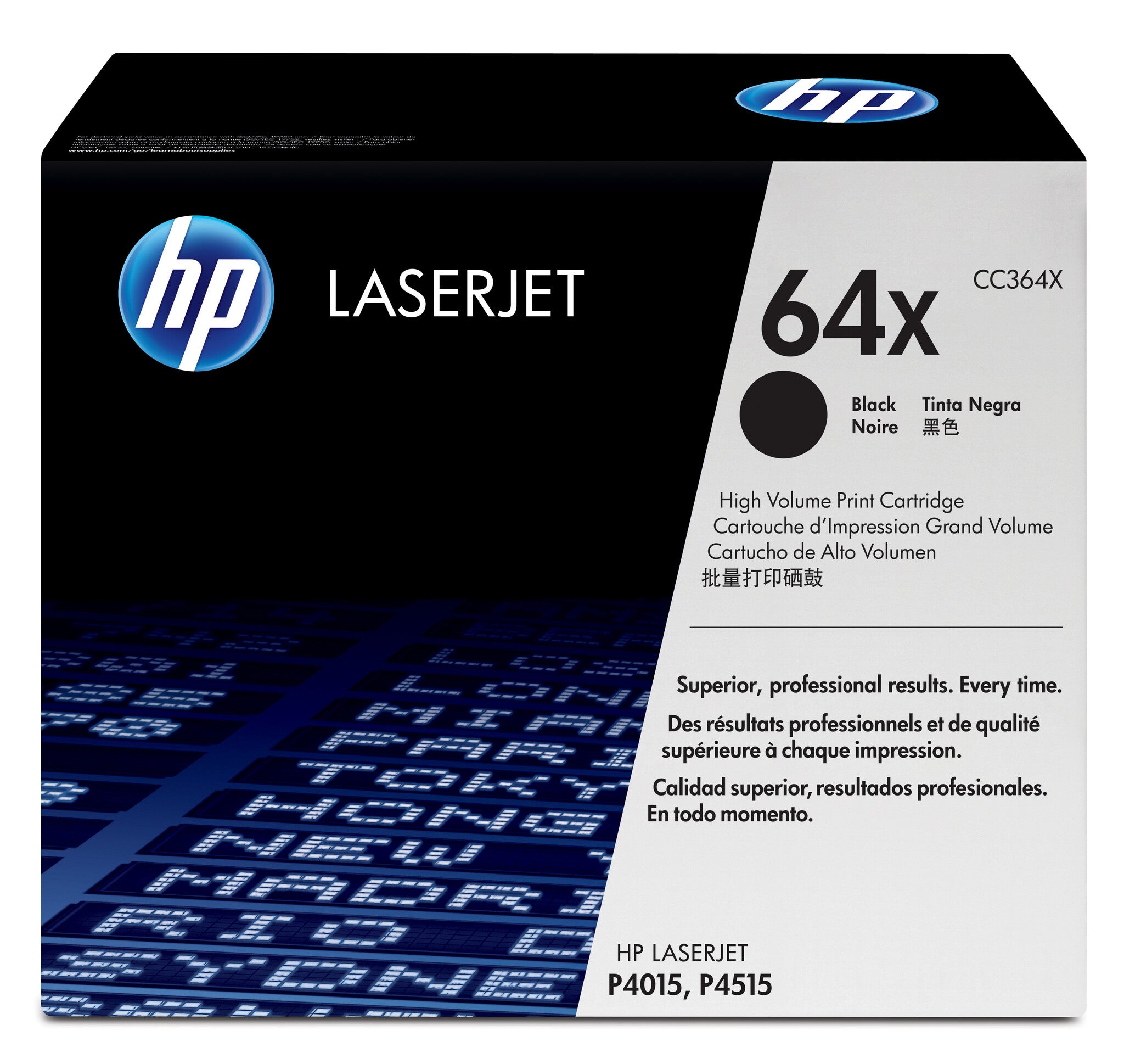 HP Cartucho original de tóner negro de alto rendimiento 64X LaserJet