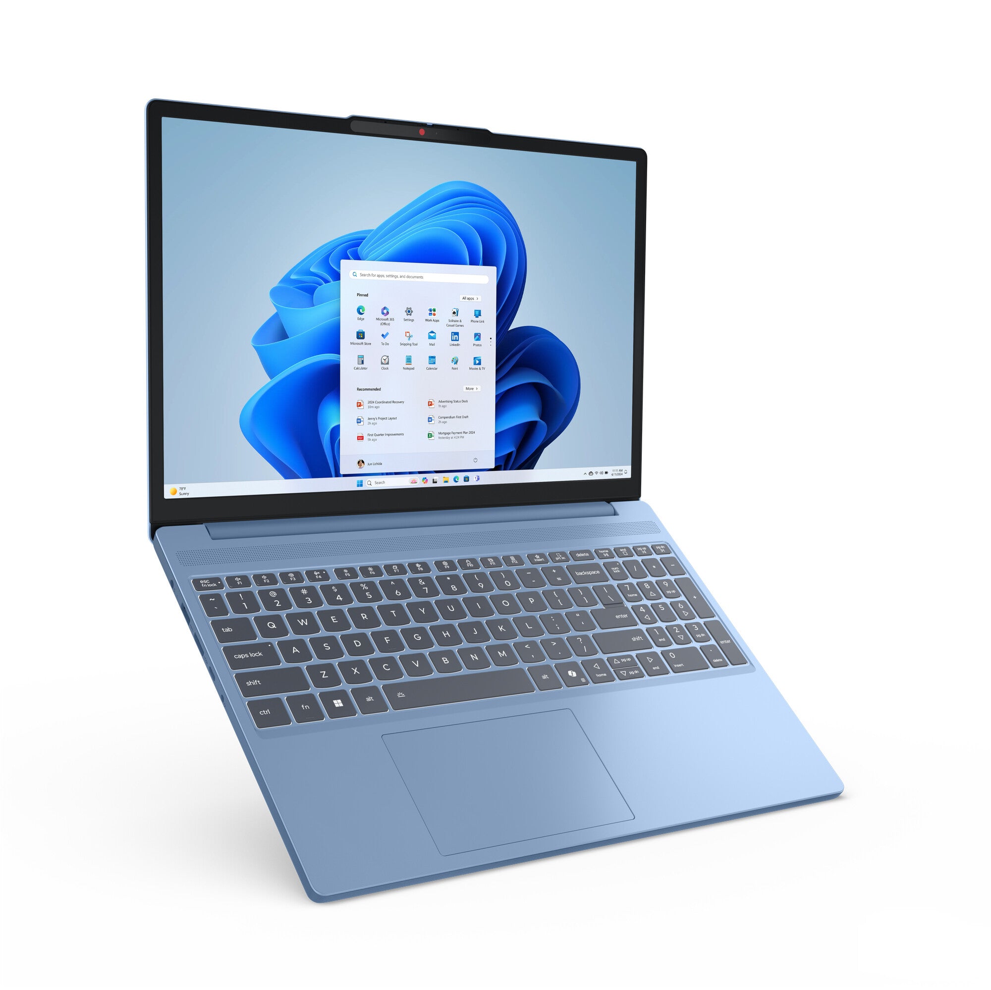 Lenovo IdeaPad Slim 3 15IRH10 Intel® Core™ i7 i7-13620H Computadora portátil 38.9 cm (15.3") WUXGA 16 GB DDR5-SDRAM 512 GB SSD Wi-Fi 6 (802.11ax) Windows 11 Home Español Azul