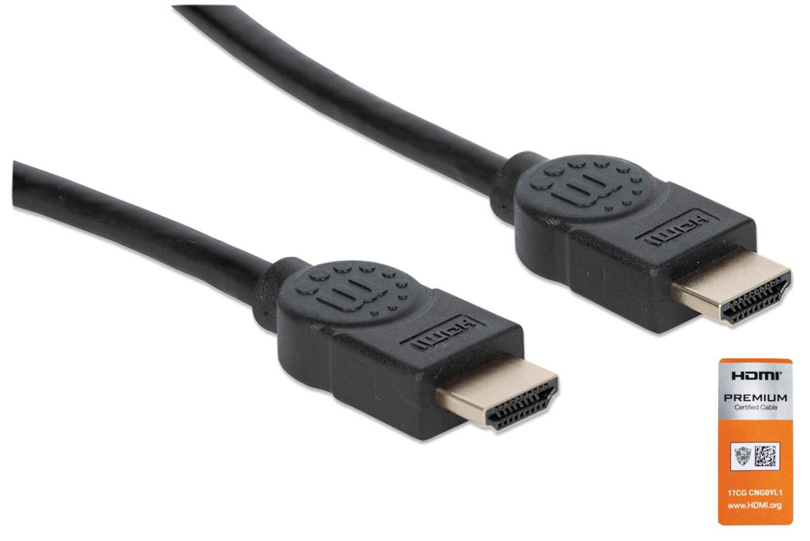 Manhattan Cable HDMI de Alta Velocidad con Canal Ethernet, Versión Premium