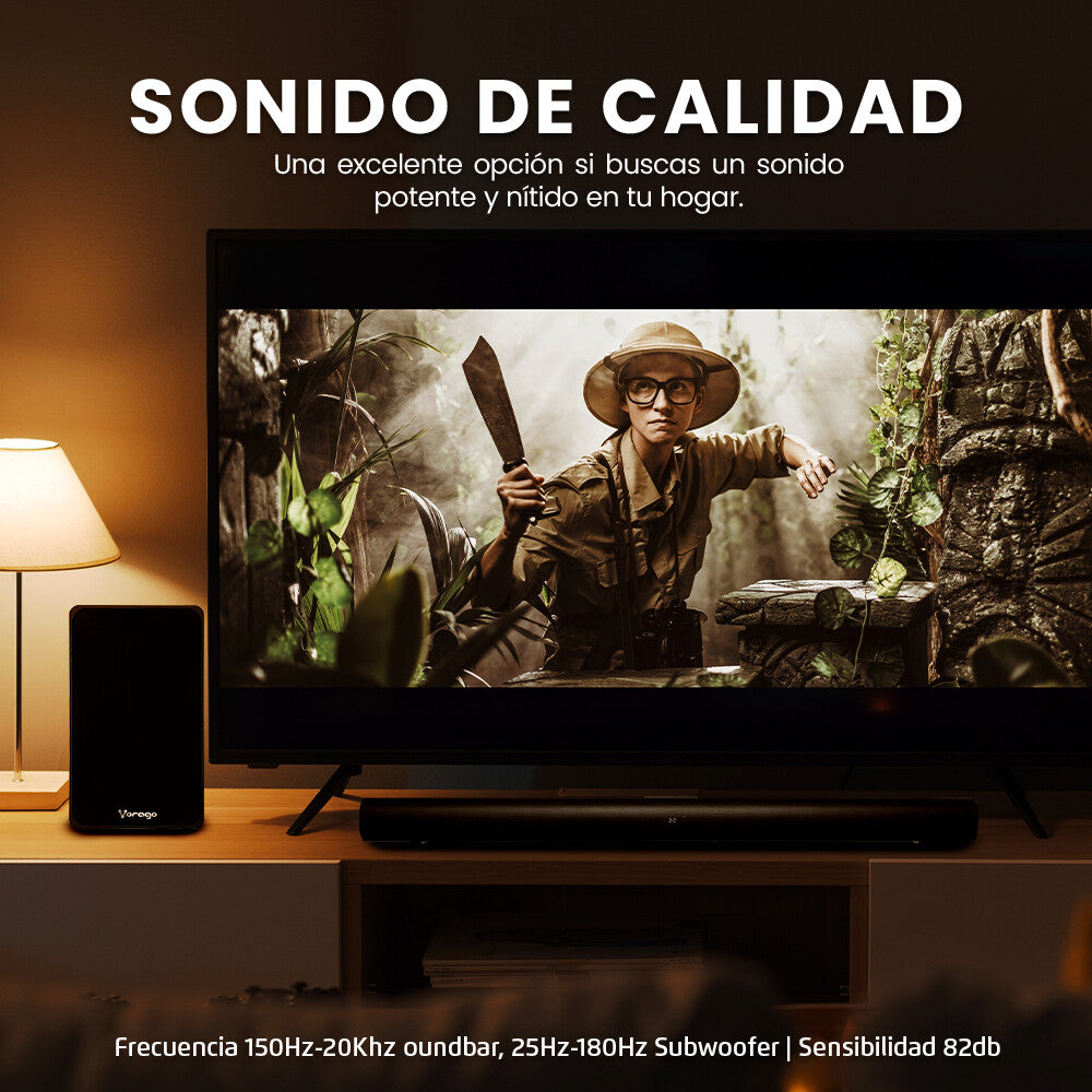 Vorago SPB-551 altavoz para barra de sonido Negro 110 W