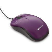 VERBATIM Silent Wired Optical Mouse - Violet
