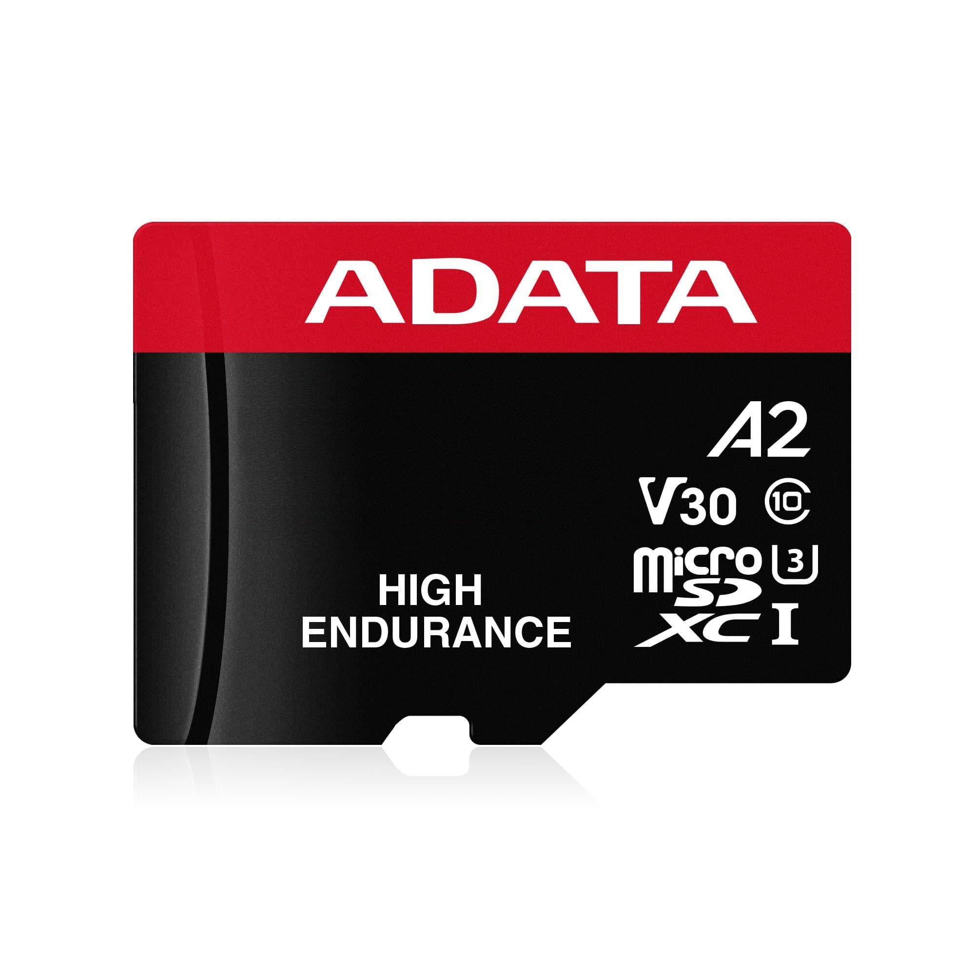 MEMORIA ADATA MICRO SDXC/SDHC 64GB UHS-I VIDEOVIGILANCIA 24/7 100MB/80MB 4K CLASE 10 U3 V30 A2 C/ADAPTADOR AUSDX64GUI3V30SHA2-RA1
