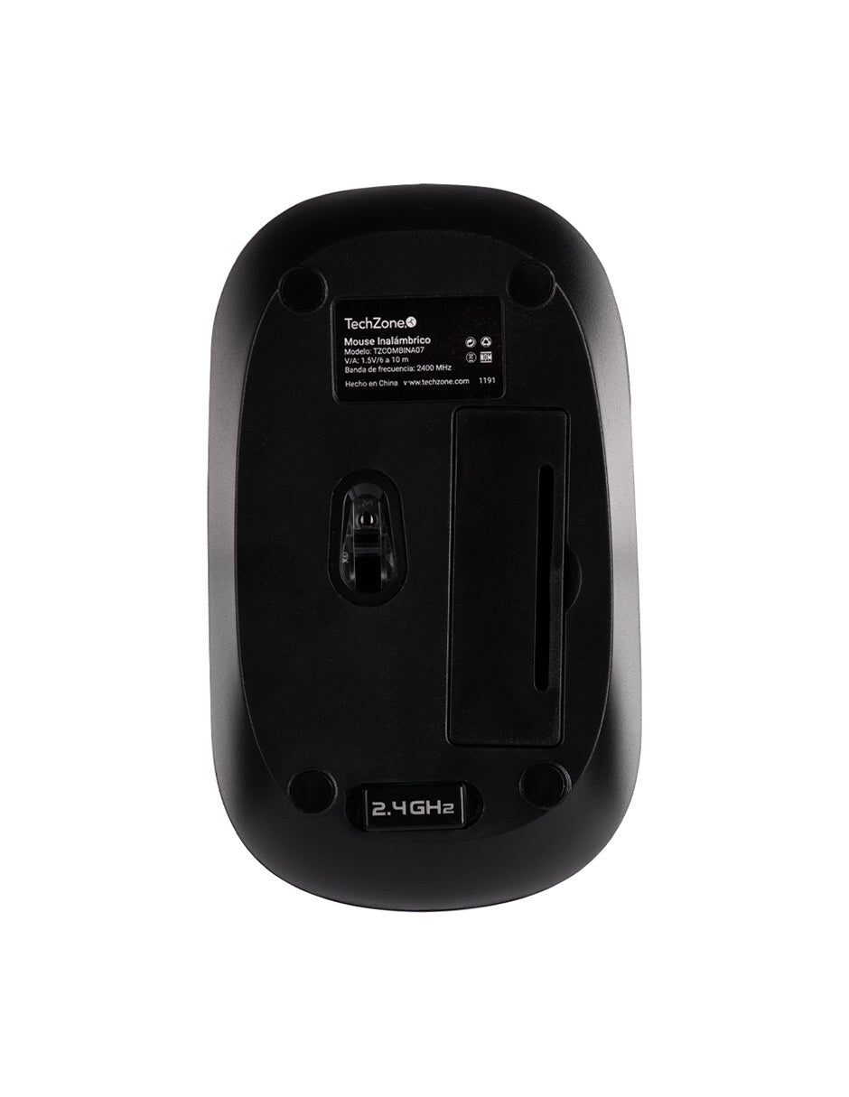 TechZone TZCOMBINA07 teclado Ratón incluido Hogar RF inalámbrico QWERTY Negro