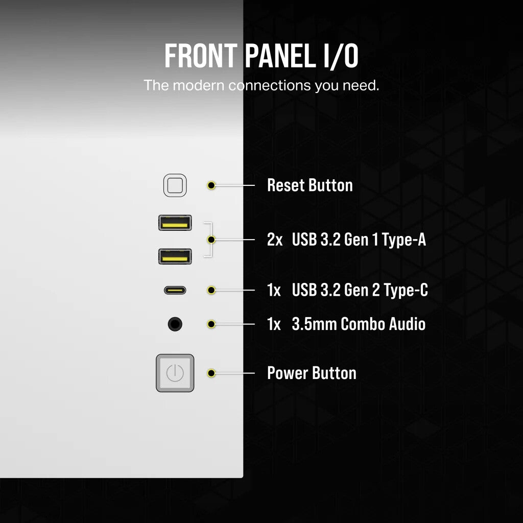 Corsair 2500X RGB Micro Tower Blanco