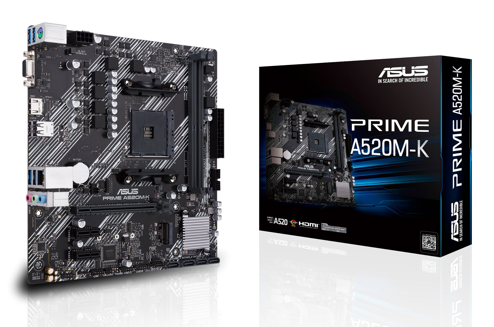 MB ASUS A520 AMD S-AM4 5A GEN/2X DDR4 2800/HDMI/VGA/M.2/4X USB3.2/MICRO ATX/GAMA BASICA