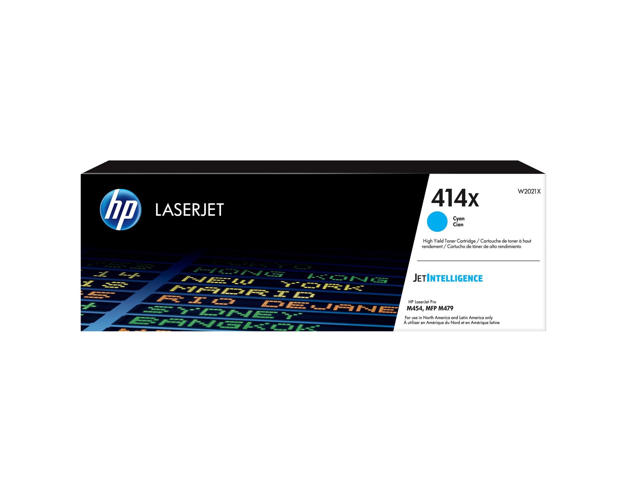 HP Cartucho de tóner original de alto rendimiento LaserJet 414X cian