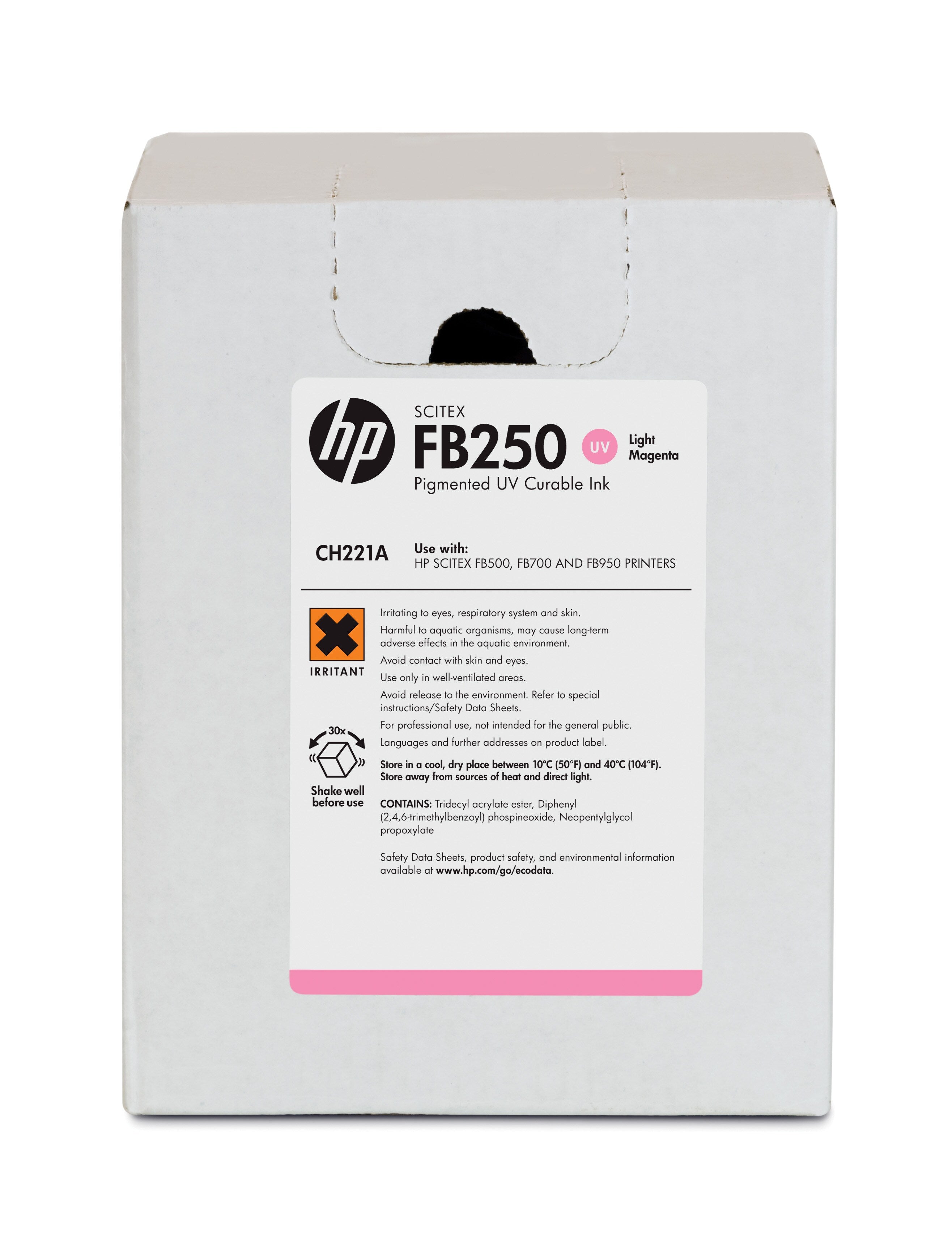 Tinta HP Scitex FB250 3 Litros Color Magenta Claro