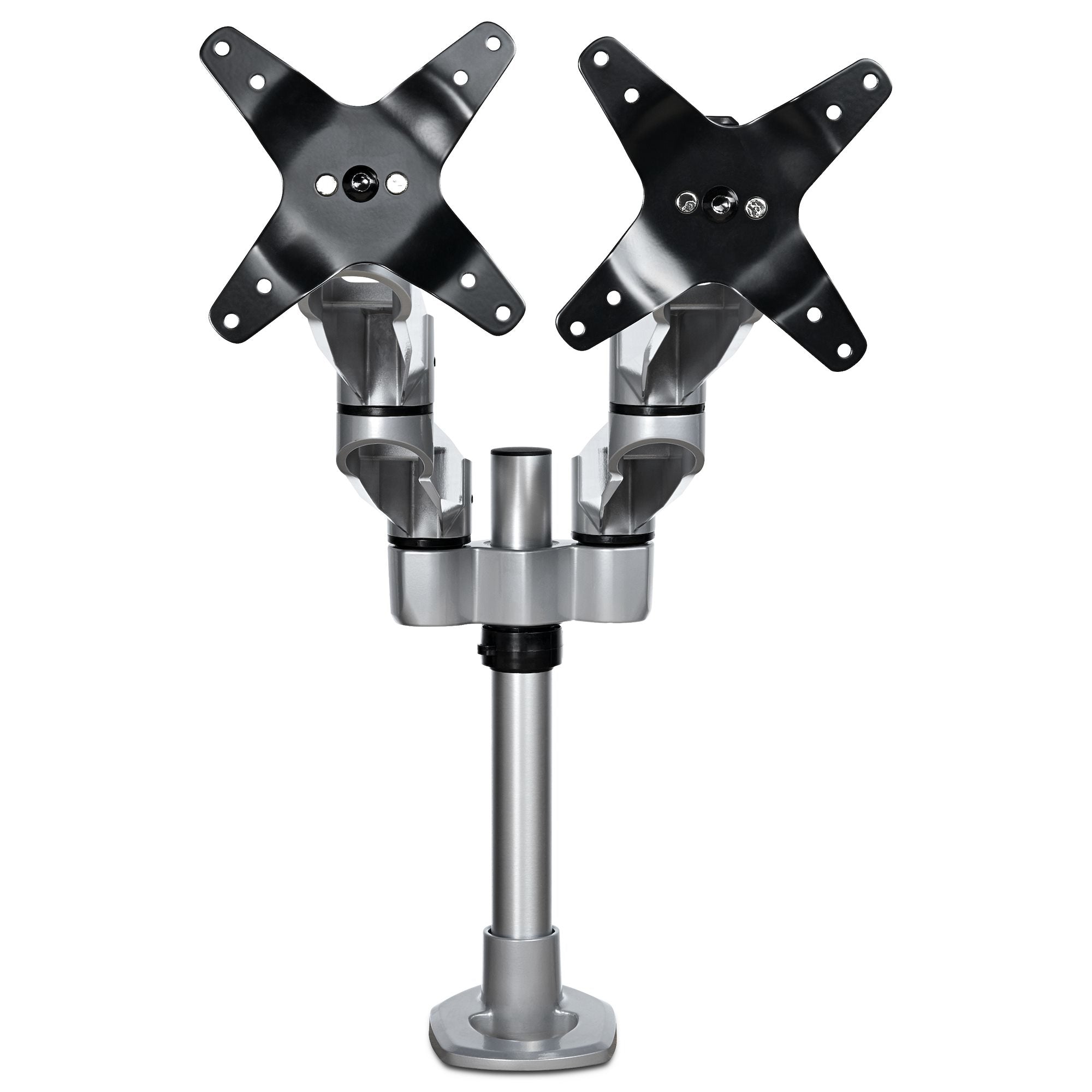 SOPORTE DE ESCRITORIO PREMIUM PARA 2 MONITORES DE HASTA 30 SOPORTE VESA DE ALTURA AJUSTABLE - MONTAJE MORDAJA/OJAL EN ESCRITORIO - PLATA - STARTECH.COM MOD. ARMDUALPS
