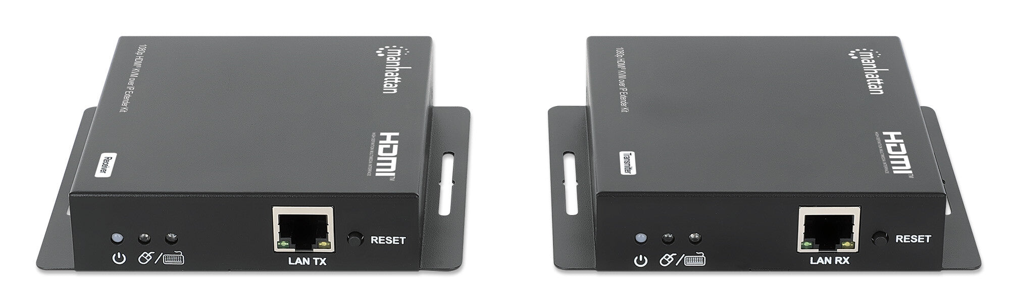 Manhattan 208413 extensor de audio/video Transmisor y receptor AV Negro