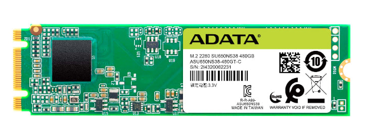 UNIDAD DE ESTADO SOLIDO SSD INTERNO 120GB ADATA SU650N38 M.2 2280 SATA3 LECT.550 ESCRIT.510 MBS PC LAPTOP MINIPC 3DNAND (ASU650NS38-120GT-C)
