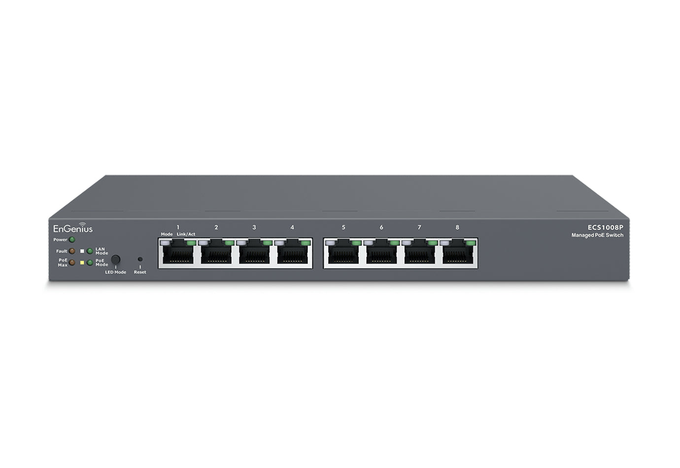 Switch PoE de Escritorio Administrado en la Nube, 8 Puertos 802.3 af Capa 2  de 55 W