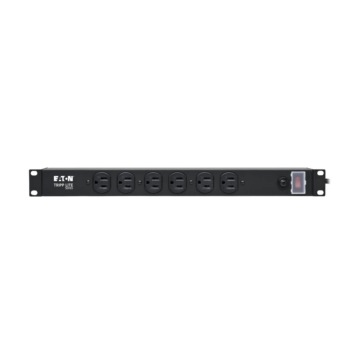 Tripp Lite RS-1215 Barra de contactos para instalación en rack 1U, 120V, 15A, 5-15P, 12 tomacorrientes (6 adelante, 6 atrás), 4.57 m [15 pies]. Cable