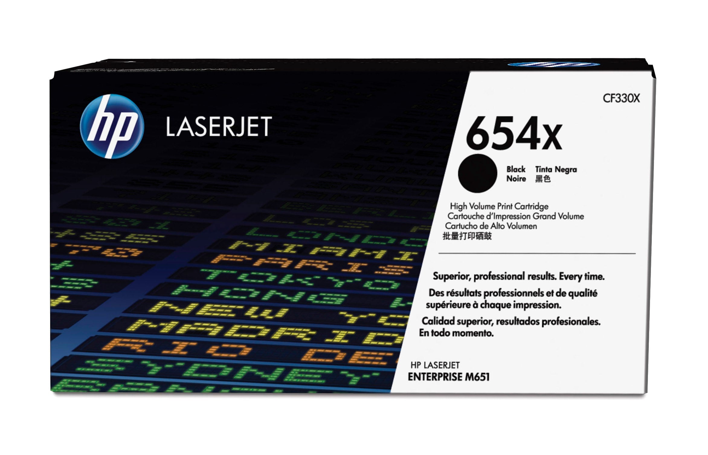 Tóner HP LaserJet 654X de Alta Capacidad Negro