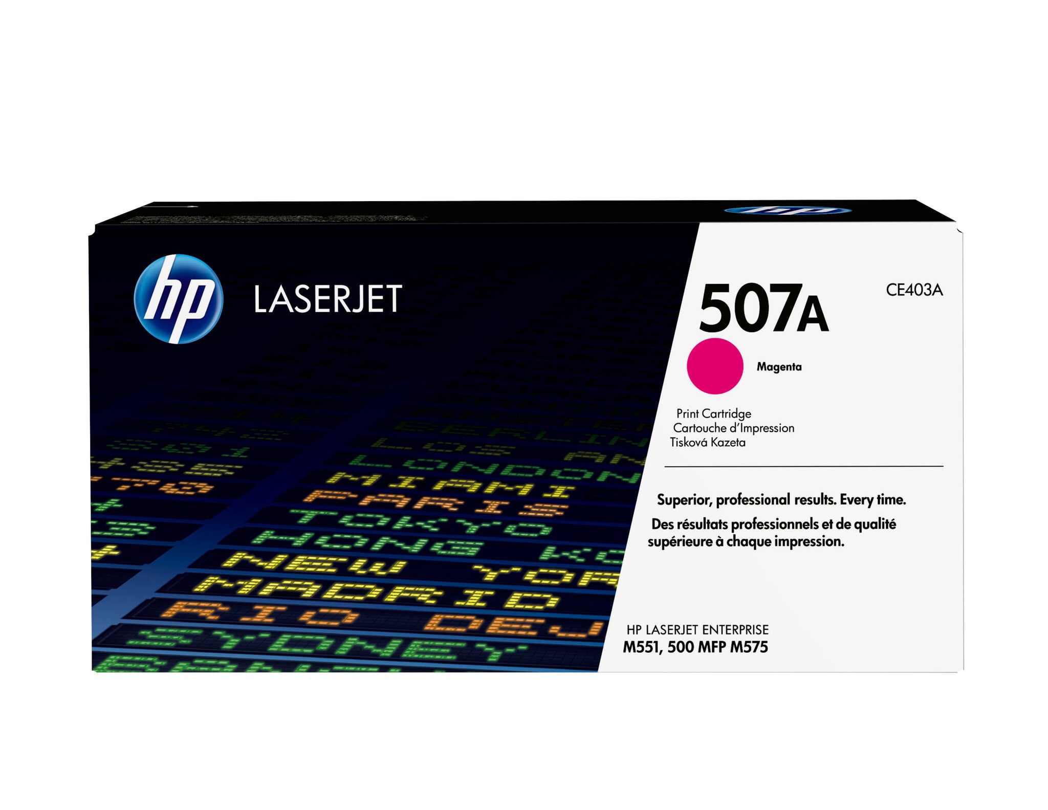HP Cartucho original de tóner magenta 507A LaserJet