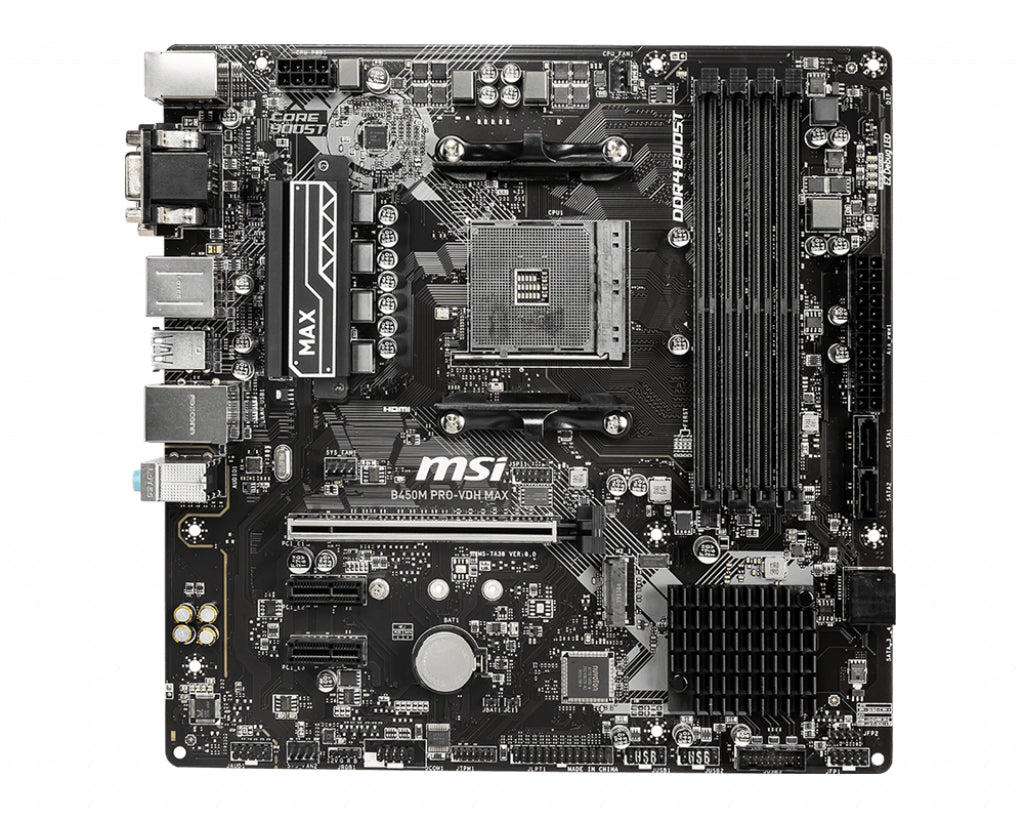 MB MSI B450 AMD S-AM4 3A GEN/4X DDR4 2666/HDMI/VGA/DVI/M.2/4X USB 3.2/MICRO ATX/GAMA MEDIA