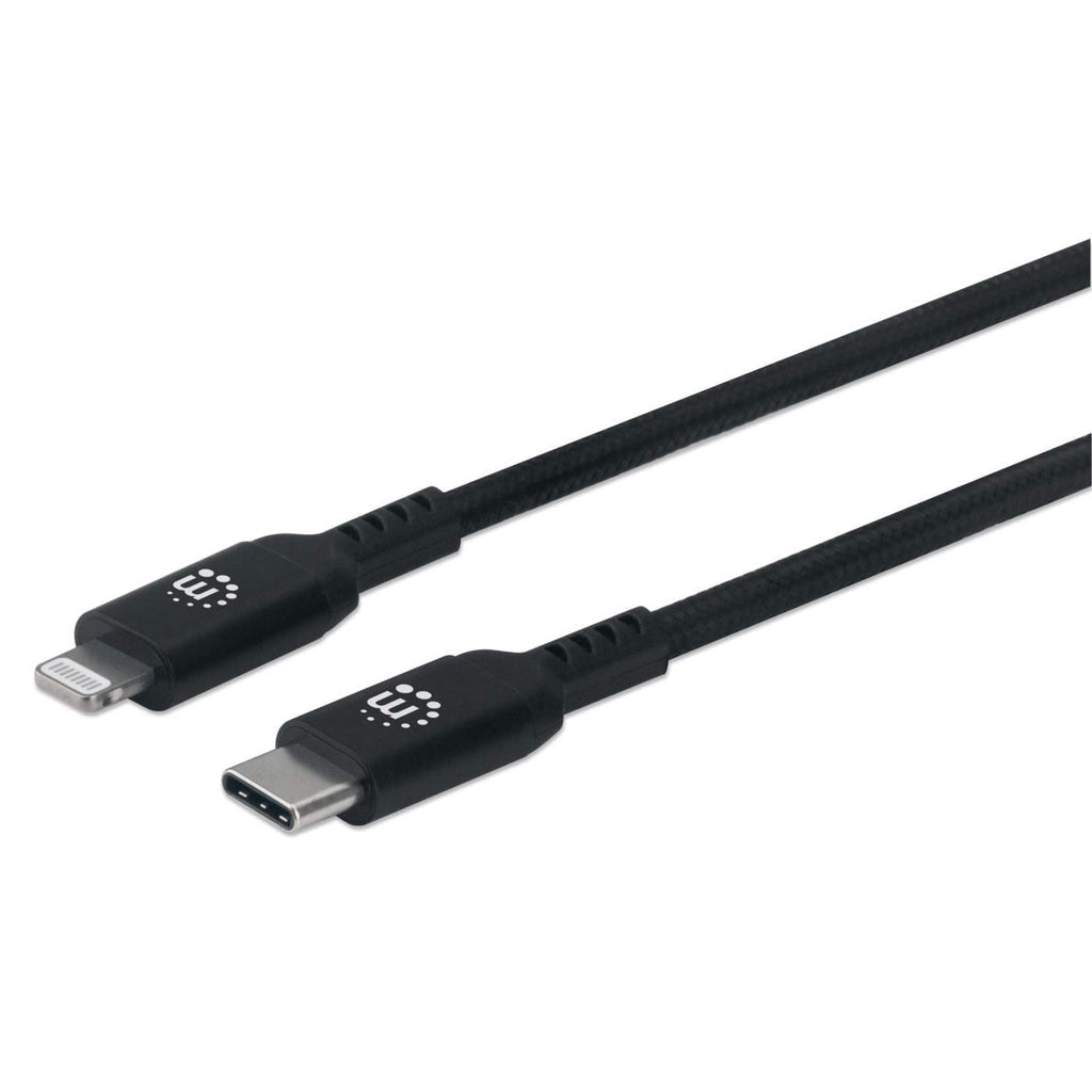 Manhattan USB-C to Lightning Charge and Sync Cable 0.5m Black