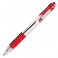 Bolígrafo Zebra Mini Z-Grip Retráctil Punto Mediano 1.0mm Color Rojo C/12 Pzas