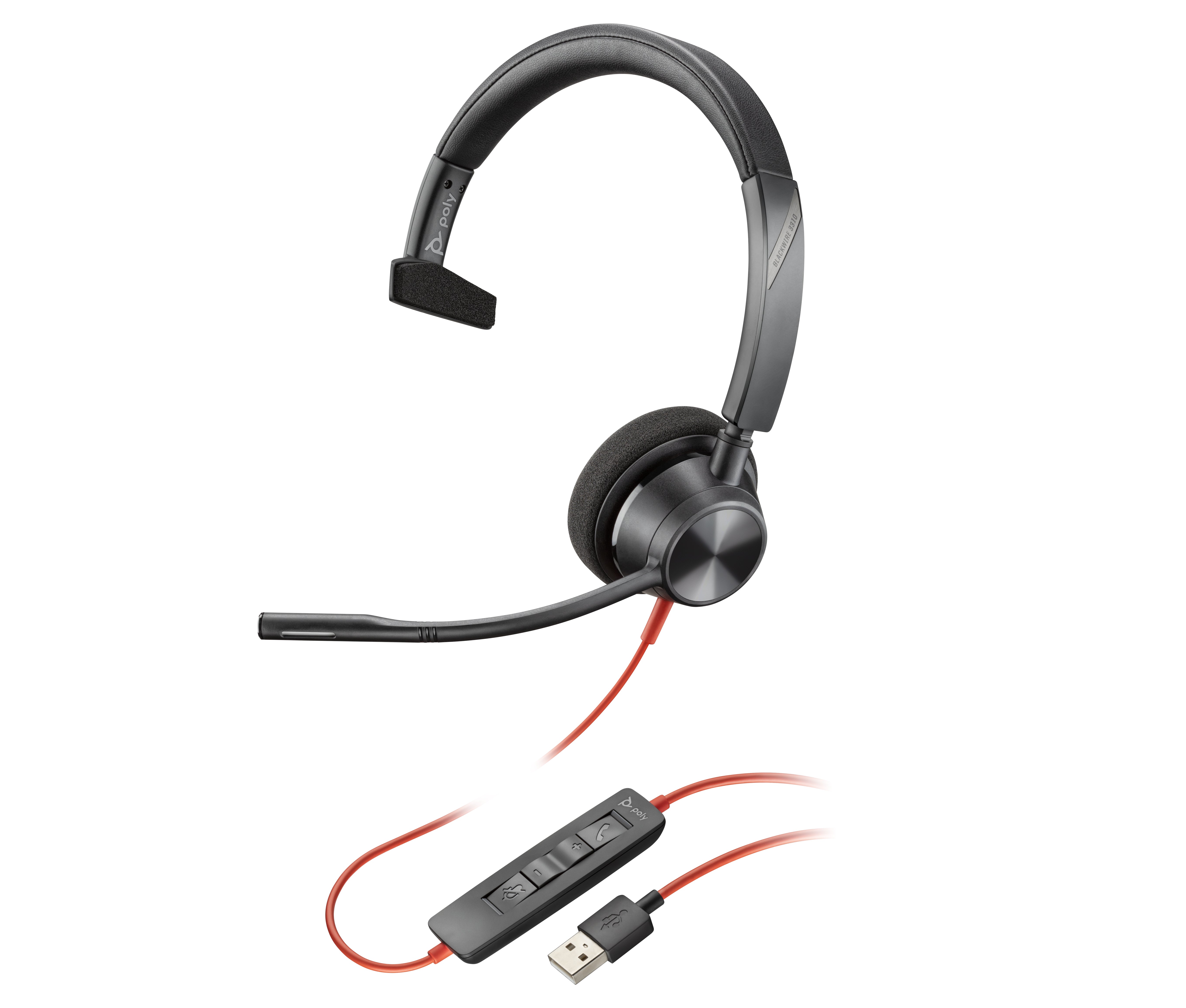 Auricular Poly Blackwire 5210 Auricular monoaural USB-A C5210 USB-A WW