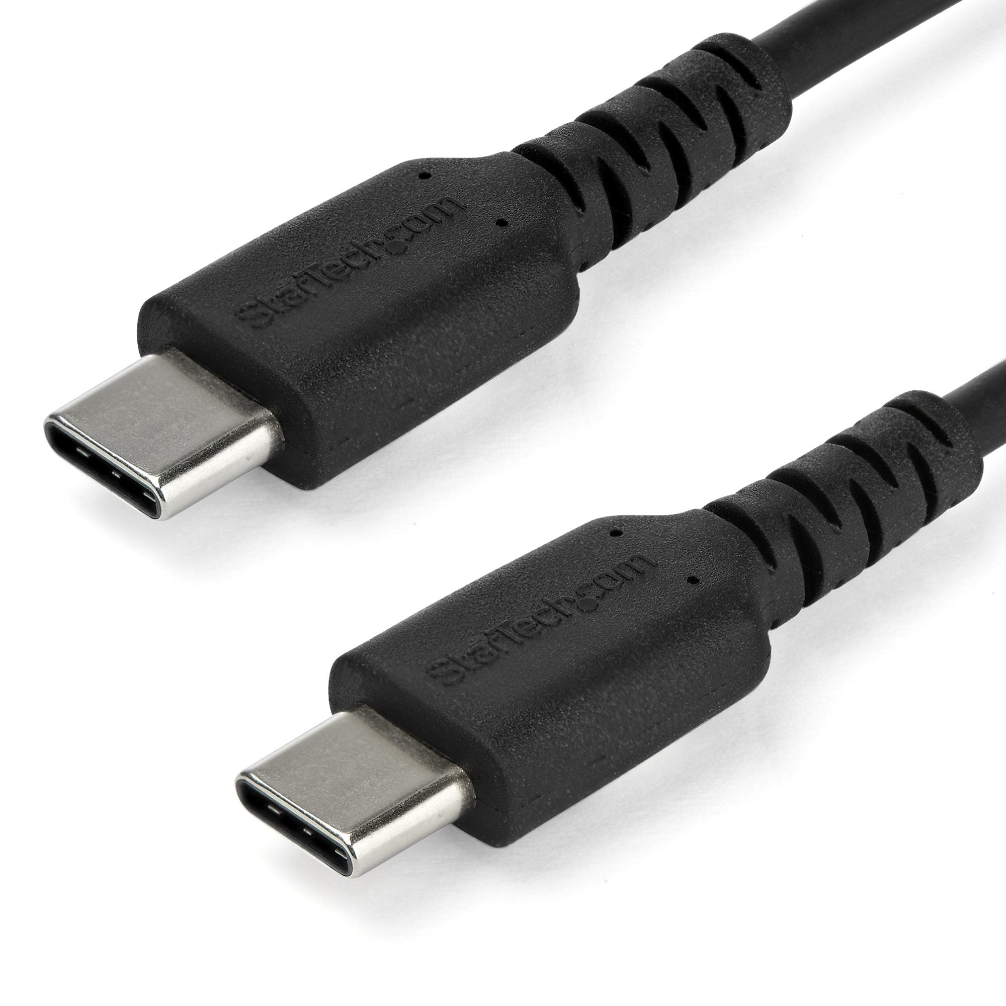 CABLE DE CARGA DE 1M USB C - DE CARGA RAPIDA USB 2.0 TIPO C A USB C REVESTIMIENTO TPE DE FIBRA DE ARAMIDA M/M 60W NEGRO - STARTECH.COM MOD. RUSB2CC1MB