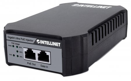 Inyector Intellinet Ultra PoE Gigabit 95W  1puerto 95W EEE 802.3bt y IEEE 802.3at af de plástico