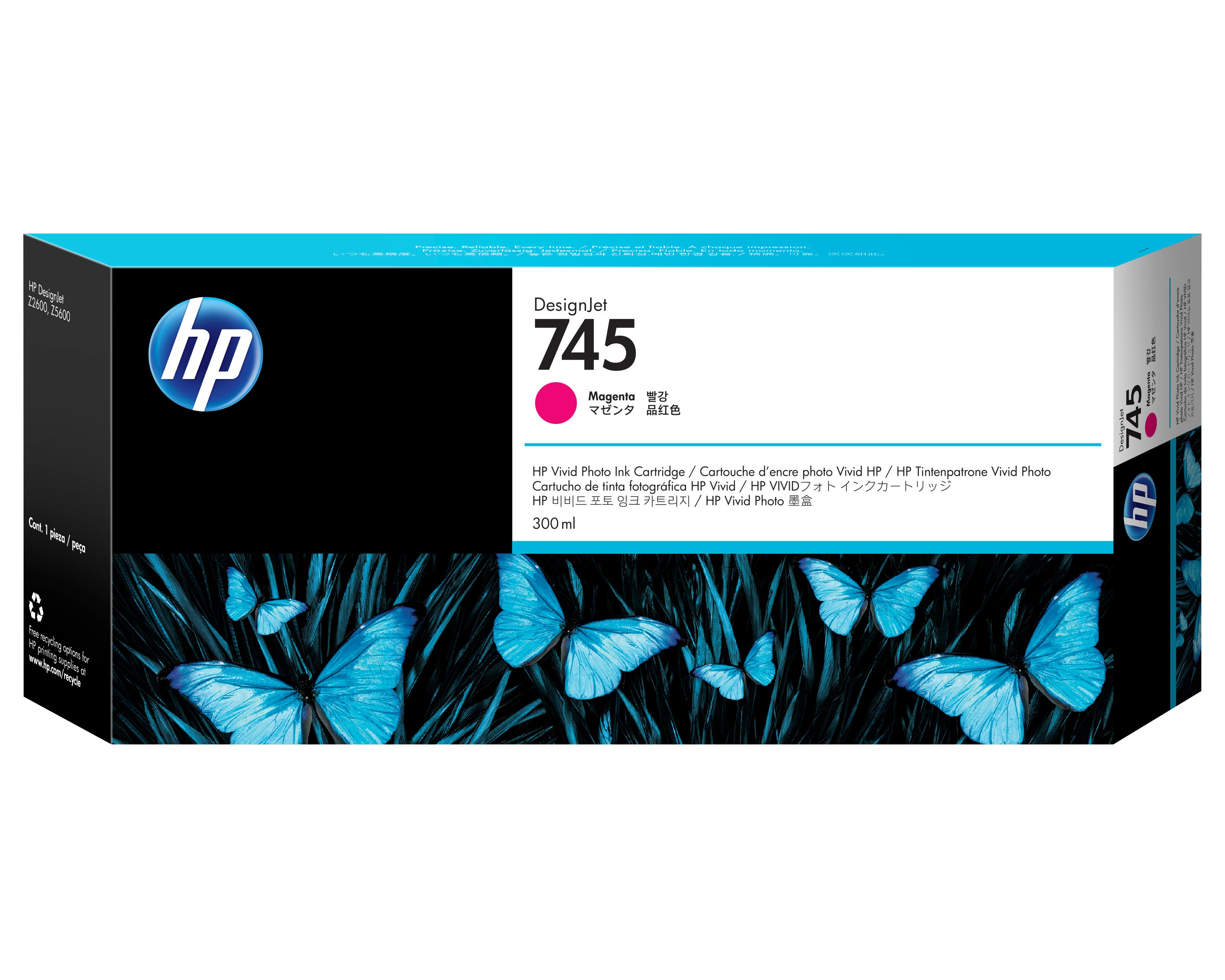 Tinta HP LF 745 DesignJet Magenta 300ML