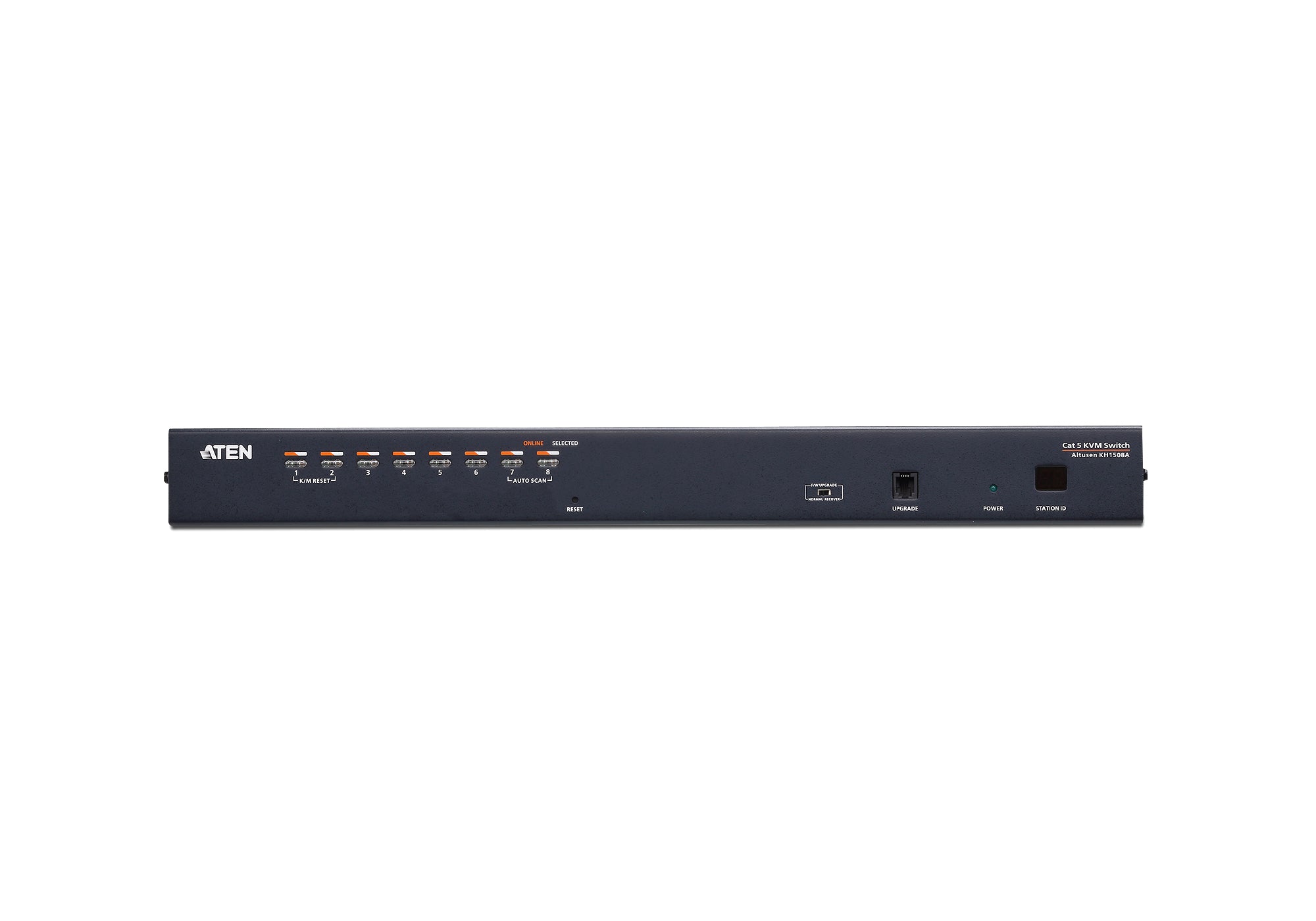 Switch KVM | Conexión Cat 5e | 8 puertos | Resolución 1920 x 1200 |  Conexión de Múltiples Switches | Compatible Windows, Linux, Mac
