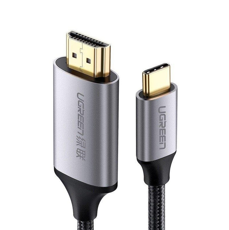 Cable USB-C 3.1 a HDMI 4K | 1.5 Metros (4.92 Pies) | Compatible con Thunderbolt 3 & 4 | Adaptador Tipo-C a HDMI | 4k@60Hz | Soporta Modo Espejo y Modo Extendido | Carcasa de Aluminio | Nylon Trenzado | Conector Niquelado | Blindaje Multicapa