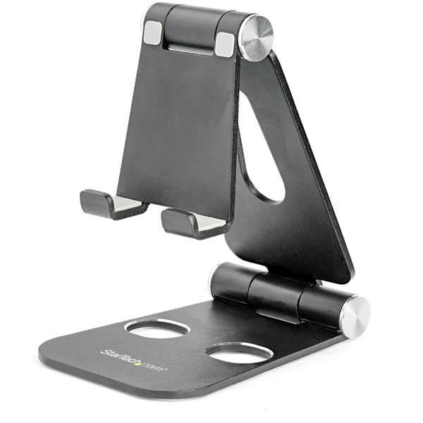 SOPORTE DE ESCRITORIO PARA CELULAR Y TABLET - MULTI ANGULO - PLEGABLE - PORTATIL - EN ALUMINIO Y DE COLOR NEGRO USPTLSTNDB - STARTECH.COM MOD. USPTLSTNDB