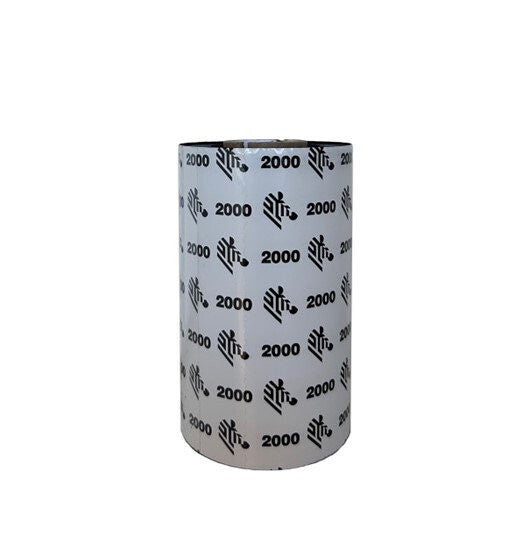 Zebra 2000 Wax cinta térmica 300 m Negro