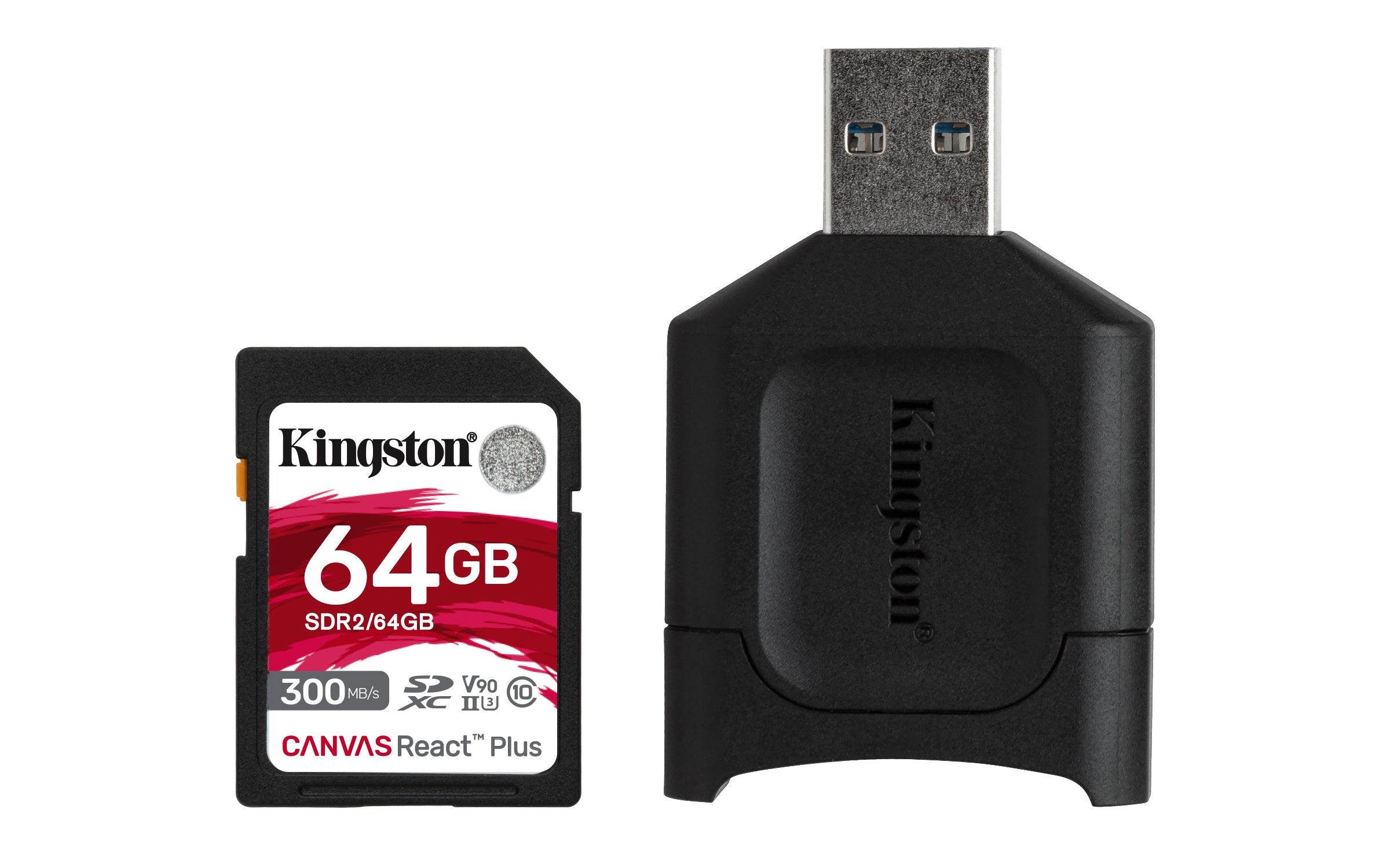 Memoria MicroSD Kingston Canvas React Plus 64 GB UHS-II con Lector SD
