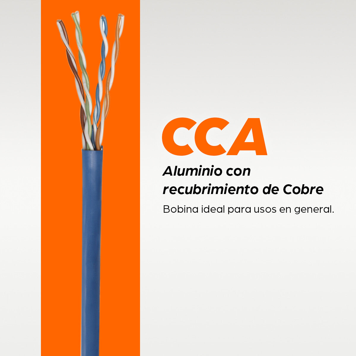 Intellinet Bobina de cable UTP Cat5E CCA, Sólida, 305 m, PYME