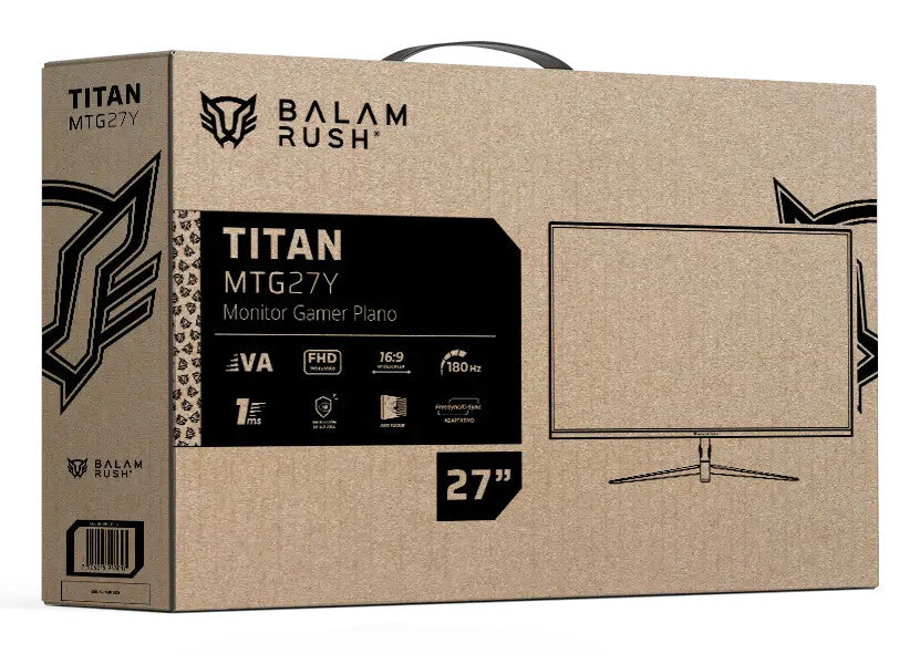 Balam Rush Titan MTG27Y monitor de computadora 68.6 cm (27") 1920 x 1080 Pixeles Full HD LCD Blanco