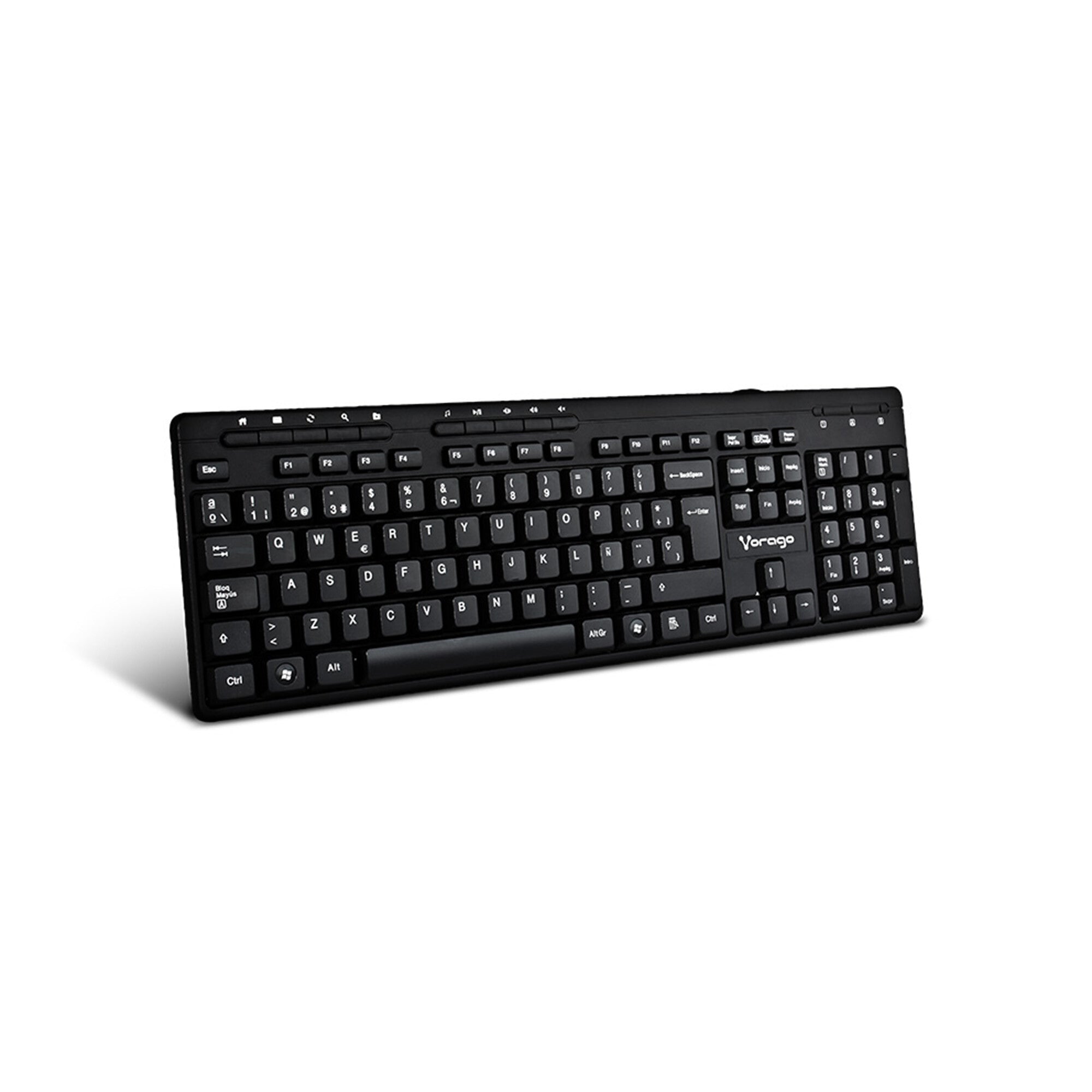 Vorago KMS-104 teclado Ratón incluido QWERTY Español Negro