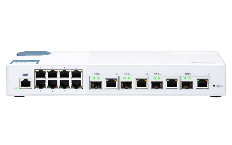 SWITCH QNAP QSW-M408-4C SWITCH ADMINISTRADO WEB DE CAPA 2 DE 10 GBE DE NIVEL BÁSICO PARA IMPLEMENTACIÓN DE REDES SMB