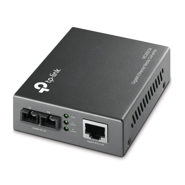 Convertidor Fibra Óptica Multimodo /  1 Puerto RJ45 10/100/1000 Mbps / Puerto Fibra Óptica SC 1000 Mbps / Hasta 550 metros / Plug and Play