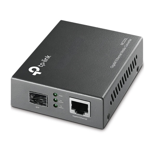Convertidor Fibra Óptica Monomodo o Multimodo / 1 Puerto SFP 1000 Mbps / 1 Puerto RJ45 10/100/1000 Mbps / Plug and Play