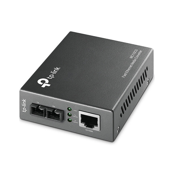 Convertidor Fibra Óptica Monomodo /  1 Puerto RJ45 10/100 Mbps / Puerto Fibra Óptica SC 100 Mbps / Hasta 20 kilometros / Plug and Play