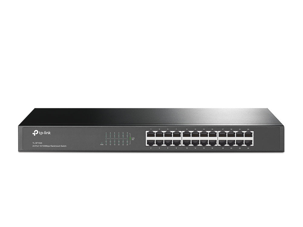 Switch no administrable de 24 puertos 10/100 Mbps para montaje en rack