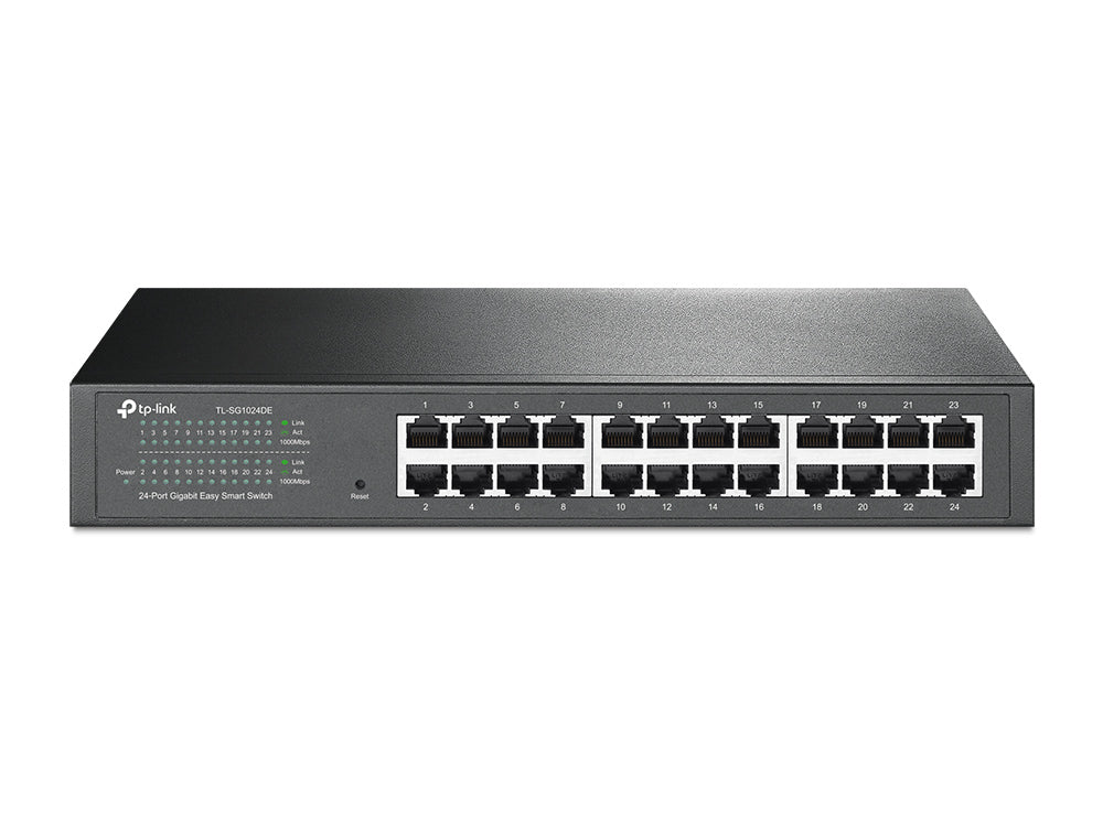 SWITCH INTELIGENTE TP-LINK NO ADMINISTRABLE 24 PUERTOS RJ45 10/100/1000MBPS