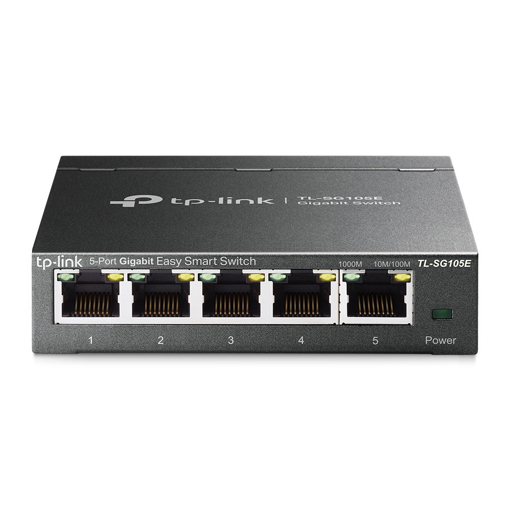 Switch Escritorio Easy Smart de 5 puertos 10/100/1000 Mbps / IGMP para Vigilancia / Calidad en el Servicio (QoS) / Gestión GUI