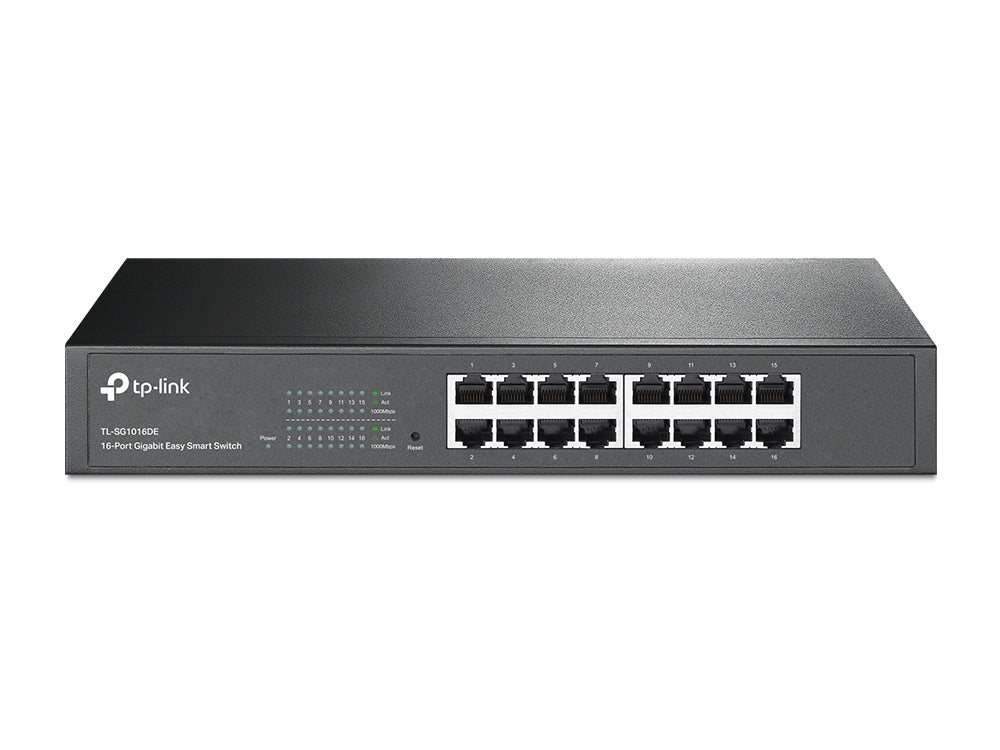 SWITCH INTELIGENTE TP-LINK ADMINISTRABLE 16 PUERTOS RJ45 10/100/1000 MBPS