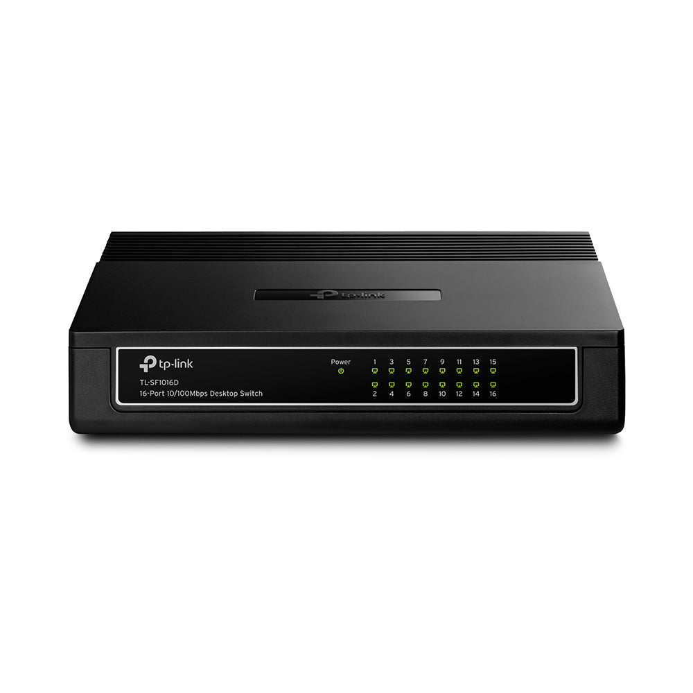 SWITCH | TP-LINK | TL-SF1016D | 16 PUERTOS RJ45 10/100 MBPS | NO ADMINISTRABLE | PARA ESCRITORIO