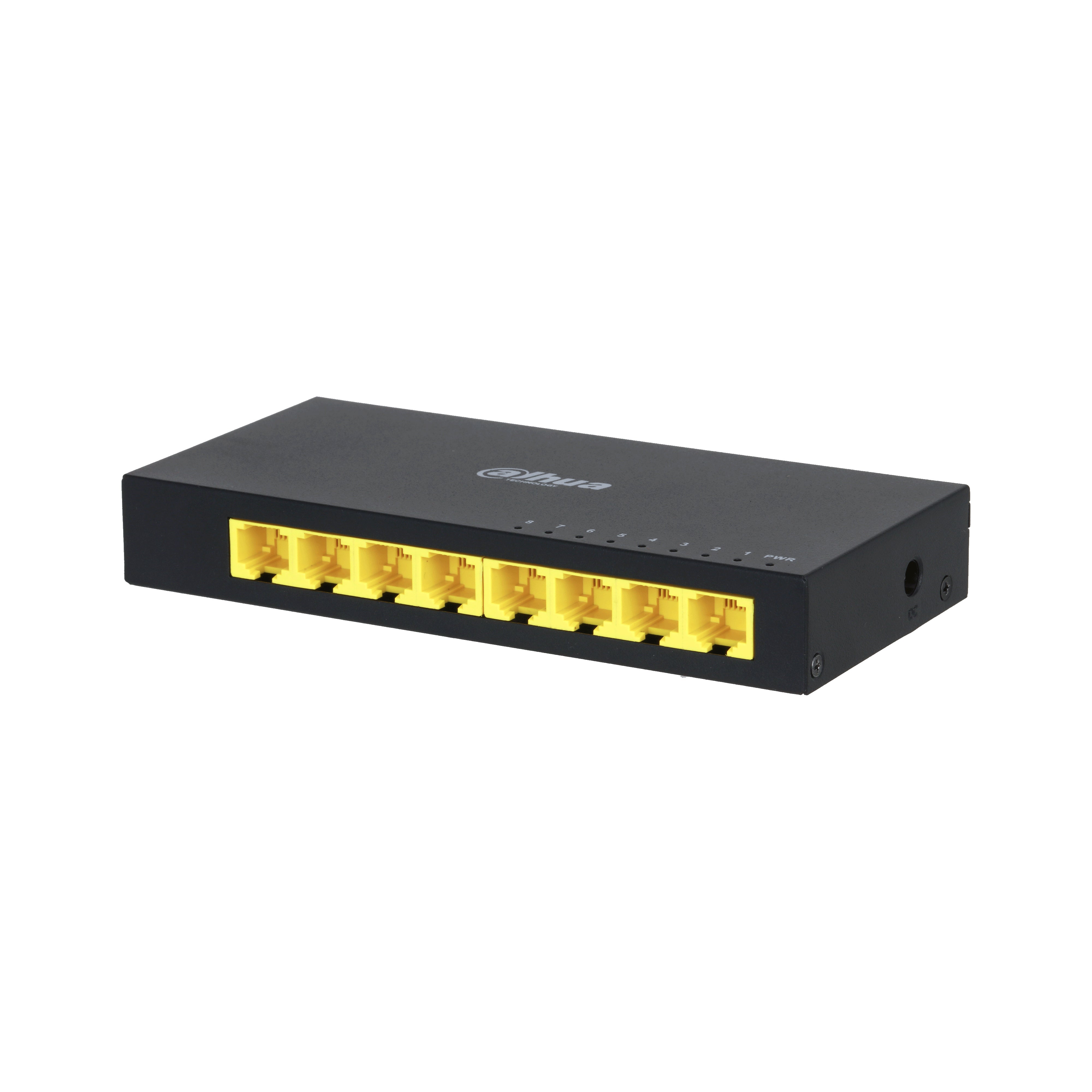 SWITCH/ DAHUA/ PFS3008-8GT/ GIGABIT DE 8 PUERTOS NO ADMINISTRABLE/ CAPA 2/ 10/100/1000 BASE-T/ CARCASA METALICA/ SWITCHING 16G/ TASA DE REENVIO DE PAQUETES 11.9 MBPS/ MEMORIA BUFER DE PAQUETES 1.5MB/