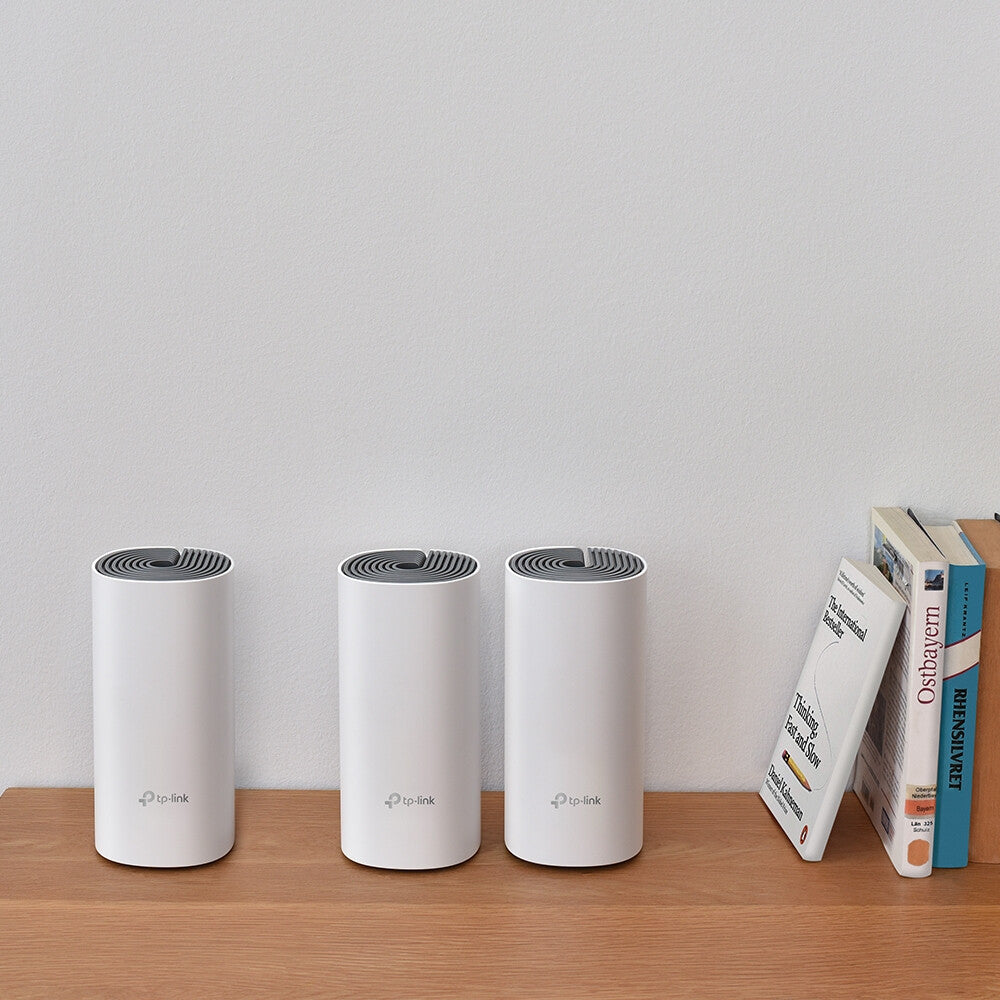 TP-Link Deco E4 (3-pack) Doble banda (2,4 GHz / 5 GHz) Wi-Fi 5 (802.11ac) Blanco, Gris 2 Interno