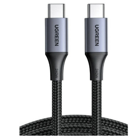 Cable USB-C a USB-C | 2 Metros | Potencia de Carga 240W | 48V/5A | PD3.1 /3.0 | 480 Mbps | Chip E-Market | Carcasa de Aluminio | Nylon Trenzado.