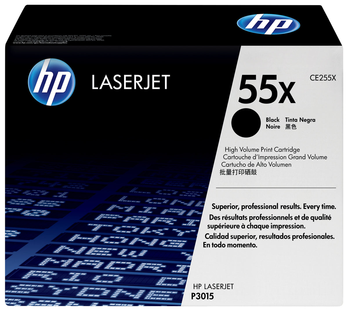 HP Cartucho original de tóner negro de alto rendimiento 55X LaserJet