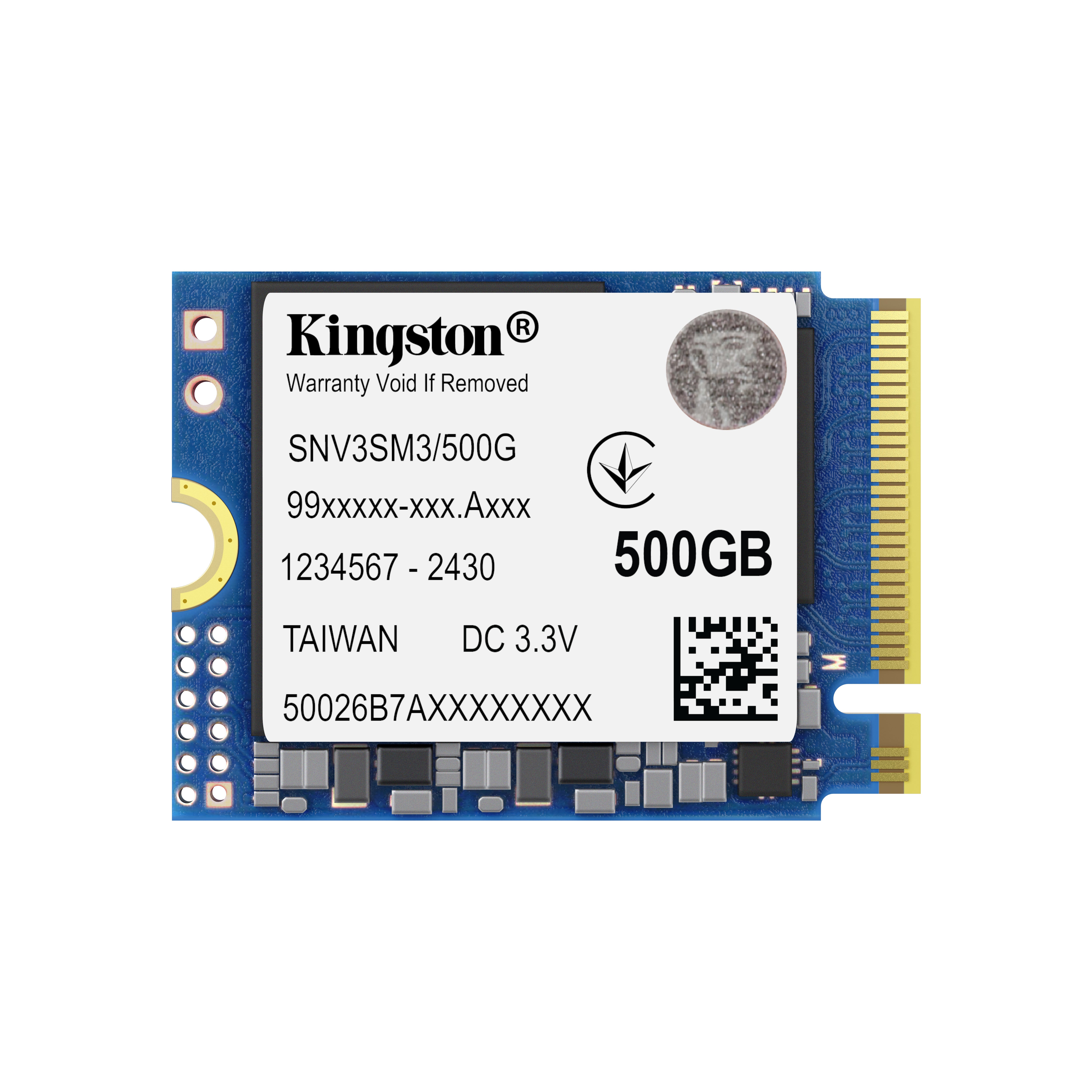 Kingston SNV3SM3/500G NVMe 500GB M.2 Solid State Drive SSD 3000 MB/s Write 5000 MB/s Read PCI Express 4.0